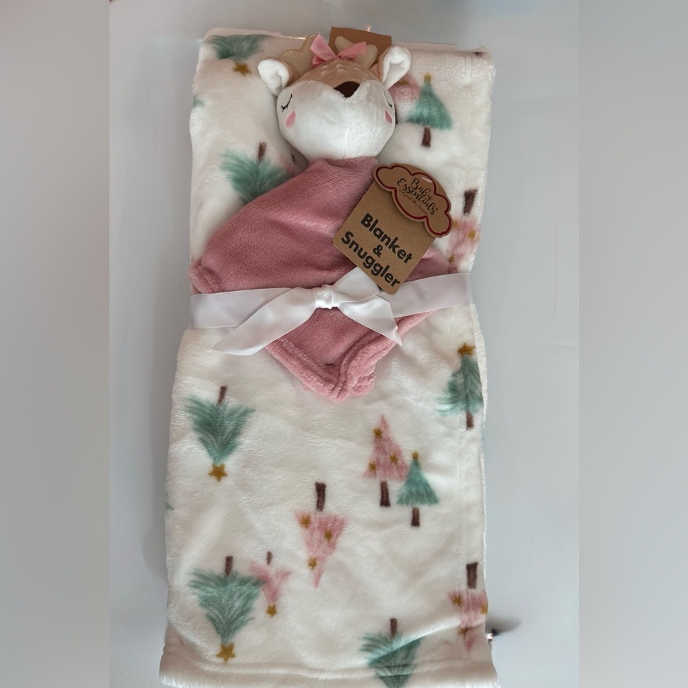 Reindeer nwt blanket and snuggler Christmas 30 x 40
